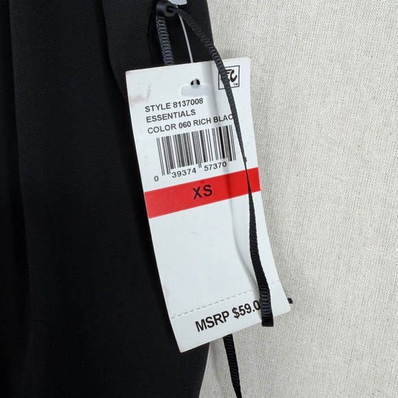 New 1. State V-neck Tank Blouse size XS Black - Picture 4 of 8